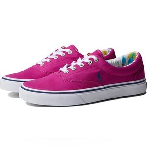 Polo Ralph Lauren New Keaton Pony Lace Up Shoes Fuchsia Mens size 9.5 & 11.5
